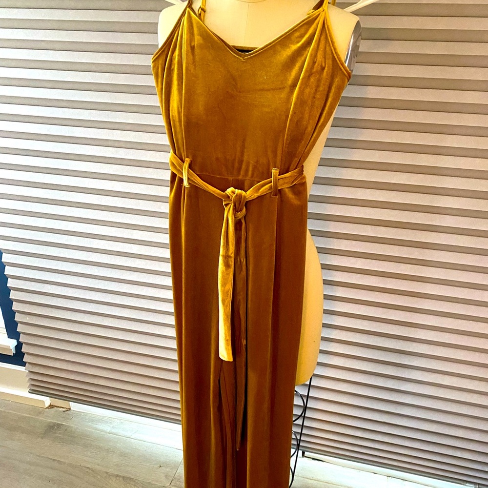 Vibrant velvet jumpsuit
